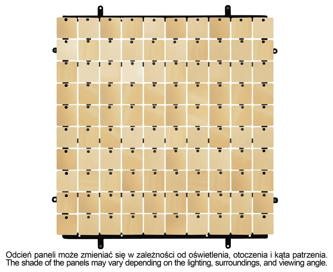 Panel dekoracyjny różowo-złoty, czarne tło typ B, 30x30 cm/ 100 kwadratów